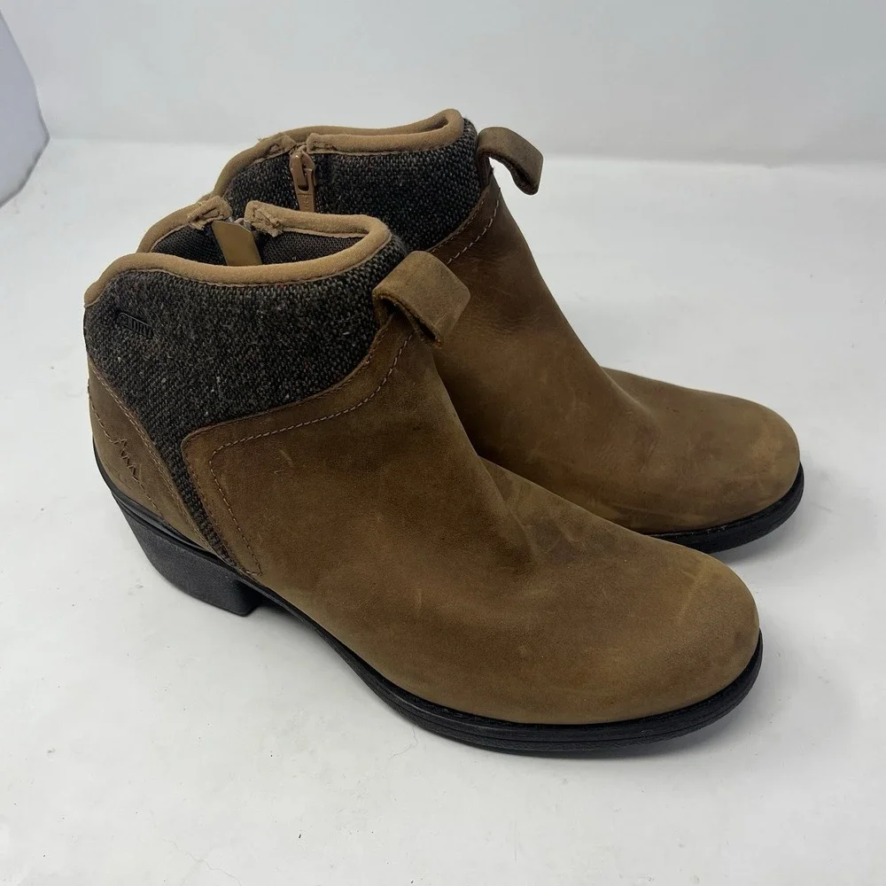 Merrell Chateau III Women SZ 9 Brown Waterproof Ankle Boots J000888 Side Zipper